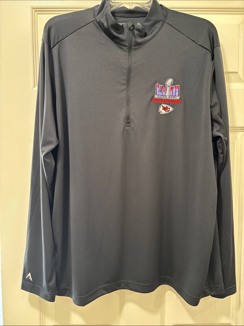 Antigua Kansas City Chiefs Super Bowl LVIII Champions 1/4 Zip Pullover XL